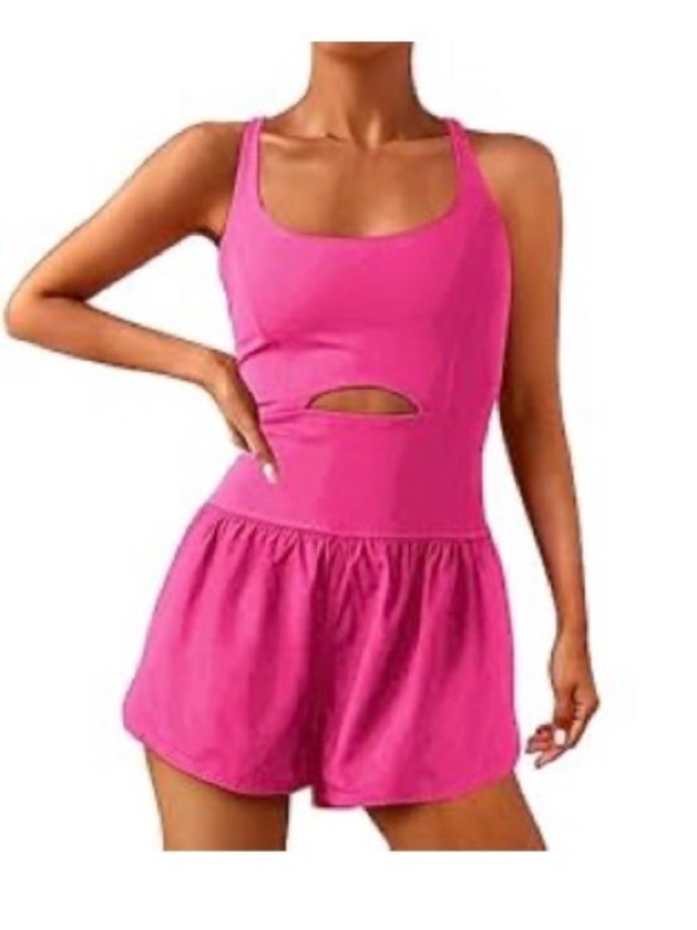 Pink Cutout Tank Romper - Women Intimates & Sleepwear